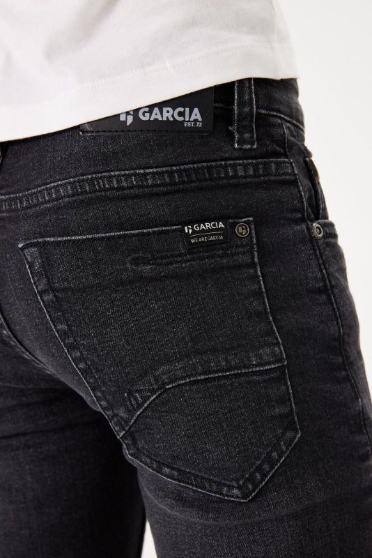 Garcia Jeansbroek Grijs jongens (Tavio slim dark used grey - 335-9631) - Victor & Camille Destelbergen