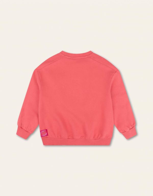 Oilily Sweater Roze meisjes (Hooray sweater solid with badge Oilily - YF24GHJ211) - Victor & Camille Destelbergen