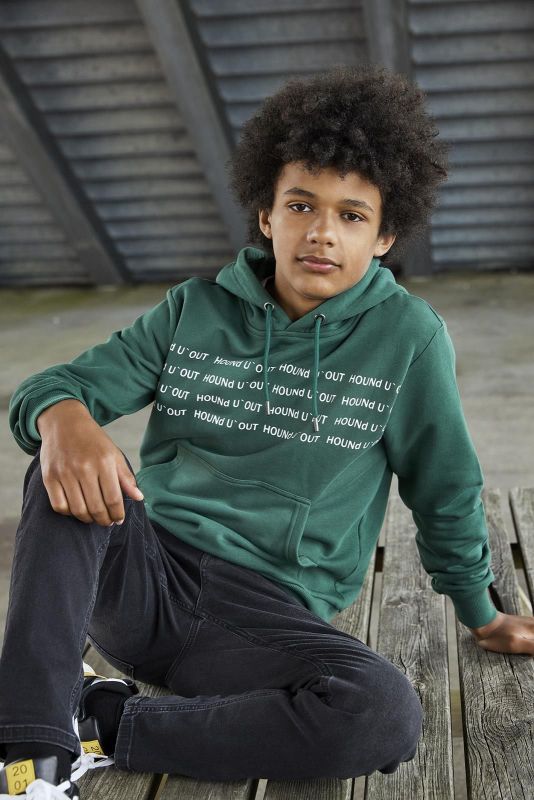 Hound Hoodie Groen jongens (Hoodie green - 2220811) - Victor & Camille Destelbergen