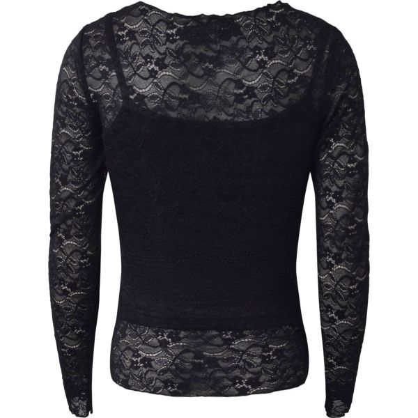 Hound T-shirt l/s Zwart meisjes (Lace top black - 7240757) - Victor & Camille Destelbergen