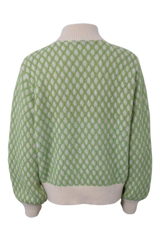 Hound Knitwear Groen meisjes (Pattern knit sweater pear - 7230768-421) - Victor & Camille Destelbergen