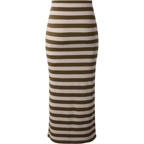 Hound Rok Groen meisjes (Stripe maxi knit skirit army green - 7240761) - Victor & Camille Destelbergen