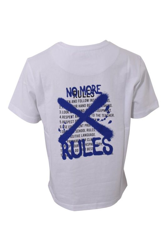 Hound T-shirt s/s Wit jongens (T-shirt 'rules' white - 2220709) - Victor & Camille Destelbergen