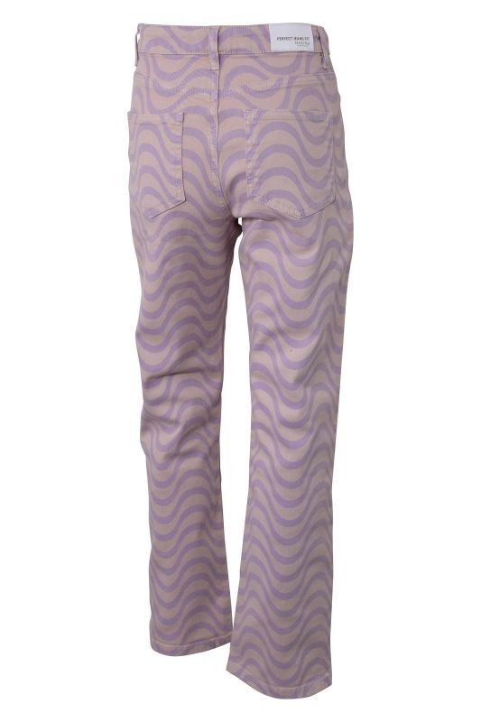 Hound Broek Paars meisjes (Wave printed denim pants lavender - 7230276) - Victor & Camille Destelbergen
