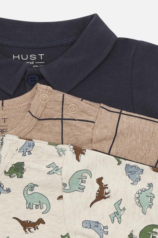 Hust & Claire T-shirt l/s Multi baby jongens (Arvi HC T-shirt 3-pack - 334-00495-37949) - Victor & Camille Destelbergen