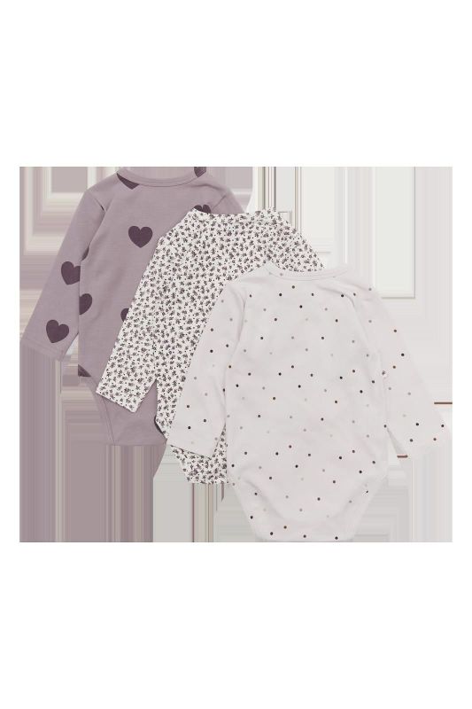 Hust & Claire Romper Paars baby meisjes (Bella bodystocking purple dove set of 3 - 345-00196-34174) - Victor & Camille Destelbergen
