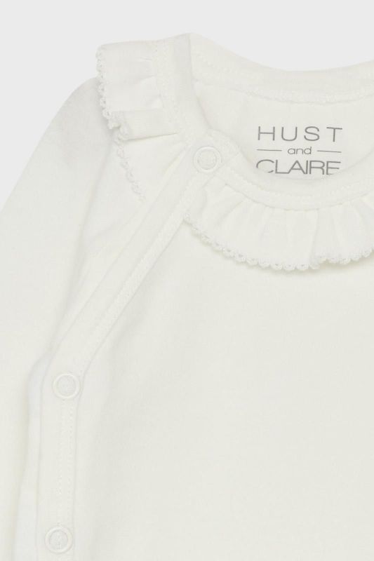 Hust & Claire Romper Wit baby meisjes (Birka Bodystocking white - 336-00496-39209) - Victor & Camille Destelbergen