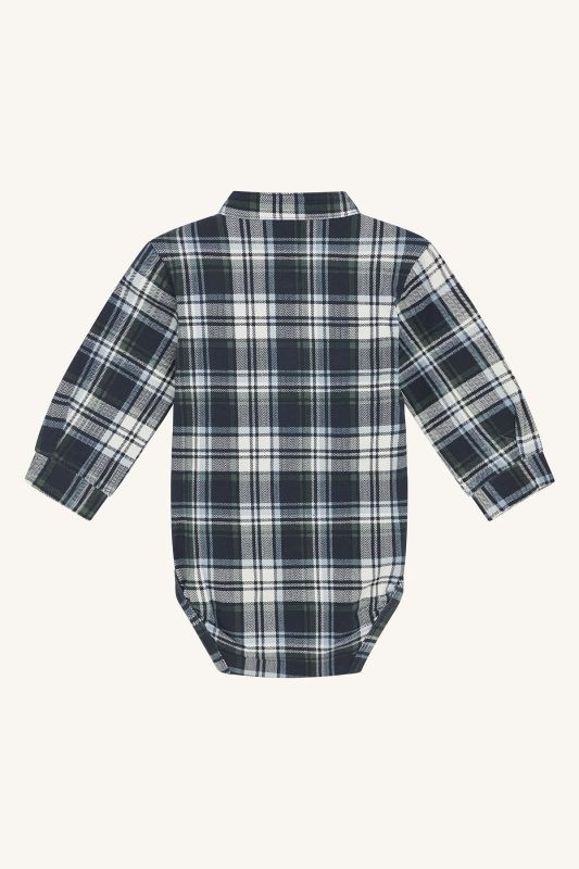 Hust & Claire Hemd Blauw baby jongens (Boye body shirt navy - 344-00190-31046) - Victor & Camille Destelbergen