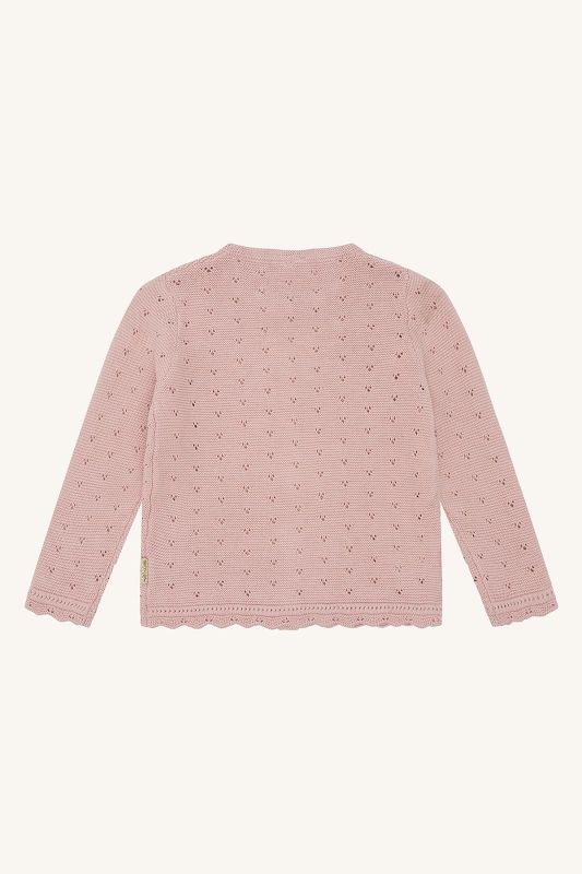 Hust & Claire Gilet Roze meisjes (Caren cardigan dusty rose - 344-00193-44330) - Victor & Camille Destelbergen