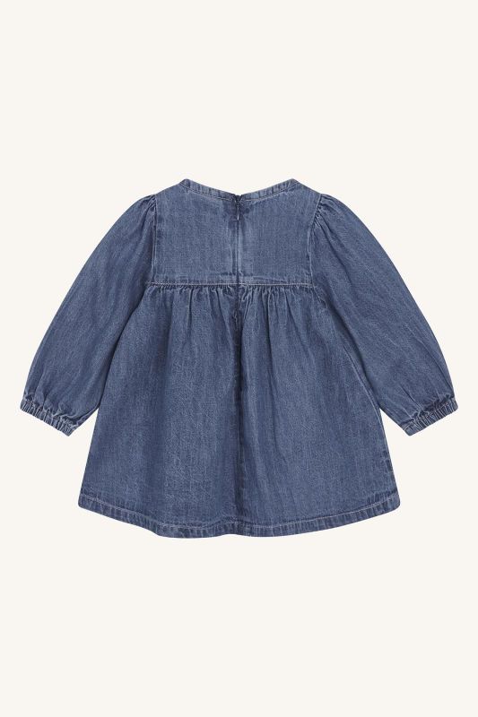 Hust & Claire Jurk Denim blue baby meisjes (Dalaa dress - 344-00199-34157) - Victor & Camille Destelbergen