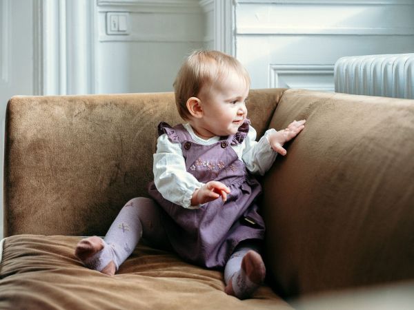 Hust & Claire Jurk Paars baby meisjes (Kjole dream dress dark plum - 345-00199-34182) - Victor & Camille Destelbergen