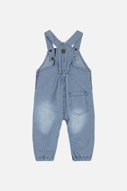 Hust & Claire Salopette Denim blue baby jongens (Mads overalls stripes - 332-398-37922) - Victor & Camille Destelbergen