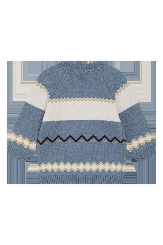 Hust & Claire Knitwear Blauw jongens (Palle jumper ocean melange - 344-00193-31054-4120) - Victor & Camille Destelbergen