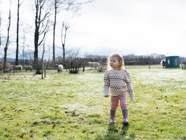 Hust & Claire Knitwear Ecru meisjes (Pani jumper wheat melange - 344-00193-19960) - Victor & Camille Destelbergen