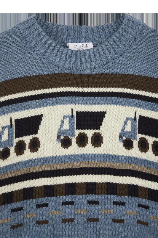 Hust & Claire Knitwear Blauw jongens (Pelle jumper ocean melange - 344-00193-14951) - Victor & Camille Destelbergen