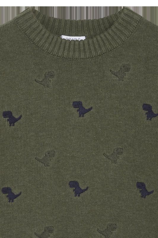 Hust & Claire Pull Groen jongens (Pelle pullover ivy melange - 345-00193-14967) - Victor & Camille Destelbergen