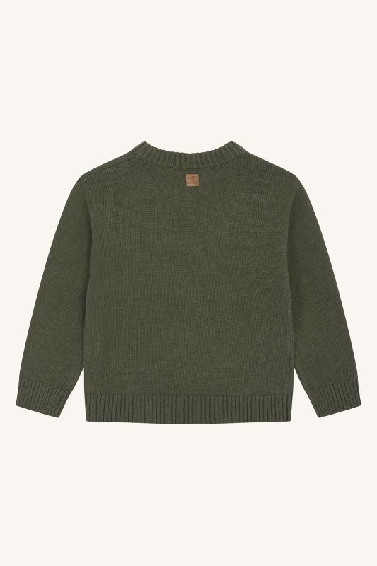 Hust & Claire Pull Groen jongens (Pelle pullover ivy melange - 345-00193-14967) - Victor & Camille Destelbergen