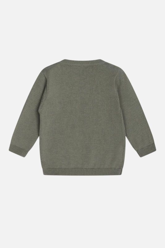 Hust & Claire Sweater Groen baby jongens (Pilou sweater seagrass - 332-393-37918) - Victor & Camille Destelbergen