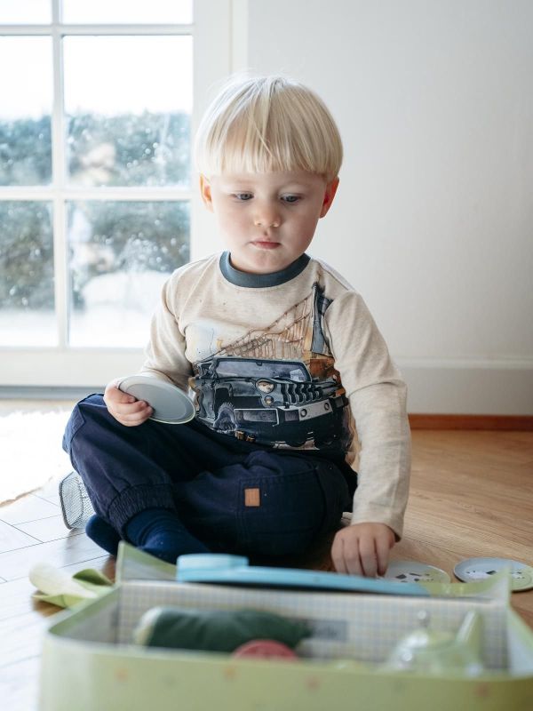 Hust & Claire Broek Blauw jongens (Tex trousers navy - 344-00191-14944) - Victor & Camille Destelbergen