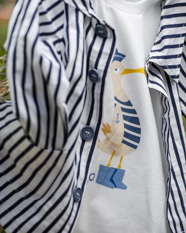 J.O. Milano T-shirt s/s Wit jongens (S/s t-shirt birdie - 476G1) - Victor & Camille Destelbergen