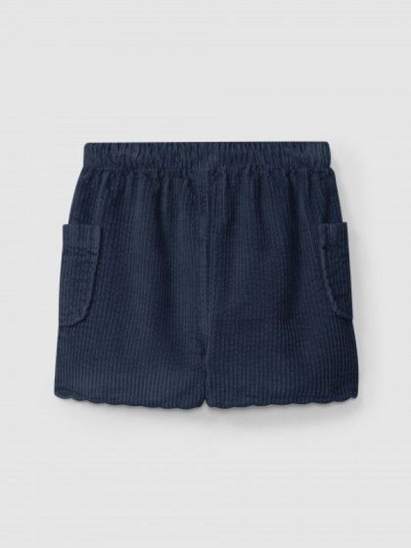 Laranjina Short Blauw meisjes (Corduroy short met decoratief detail - I4205) - Victor & Camille Destelbergen