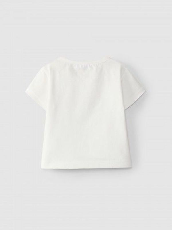 Laranjina T-shirt s/s Wit baby jongens (T-shirt met golfprint - V4678) - Victor & Camille Destelbergen