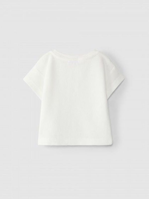 Laranjina T-shirt s/s Wit baby jongens (T-shirt van wafeljersey - V4714) - Victor & Camille Destelbergen