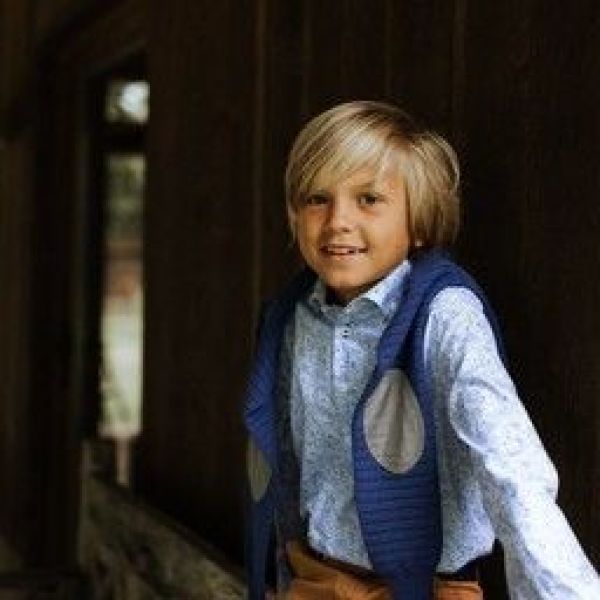 Matisse & Henri Knitwear Blauw jongens (Pull Staf knitwear Fondale Blue - I31) - Victor & Camille Destelbergen