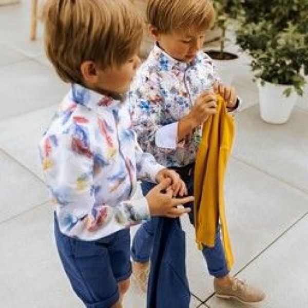 Matisse & Henri Knitwear Geel jongens (Pull Staf knitwear Gold - I34) - Victor & Camille Destelbergen