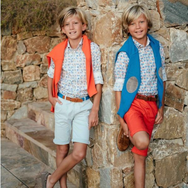 Matisse & Henri Knitwear Oranje jongens (Pull Staf knitwear Kumquat orange - I459) - Victor & Camille Destelbergen