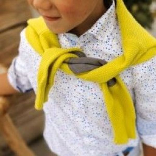Matisse & Henri Knitwear Geel jongens (Pull Staf knitwear Pollon Yellow - I33) - Victor & Camille Destelbergen
