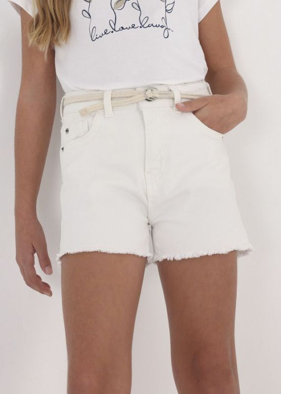 Mayoral Short Wit meisjes (Basic twill shorts white - 275-087) - Victor & Camille Destelbergen