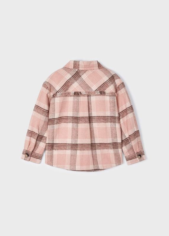 Mayoral Hemd Roze meisjes (checked overshirt - 4198-064) - Victor & Camille Destelbergen