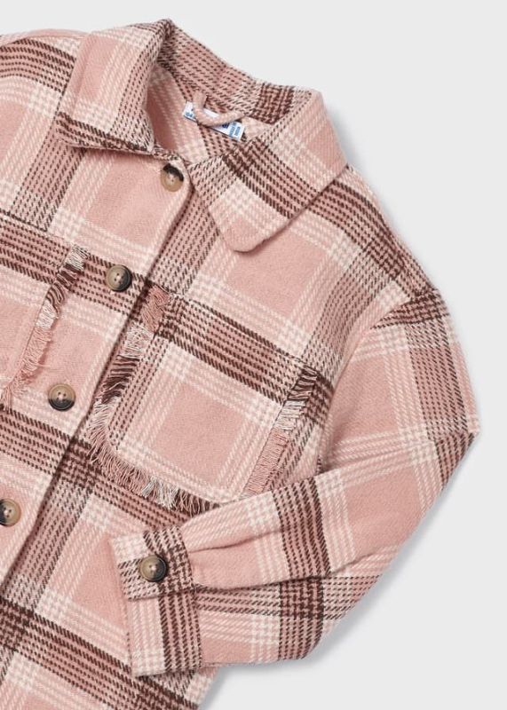 Mayoral Hemd Roze meisjes (checked overshirt - 4198-064) - Victor & Camille Destelbergen