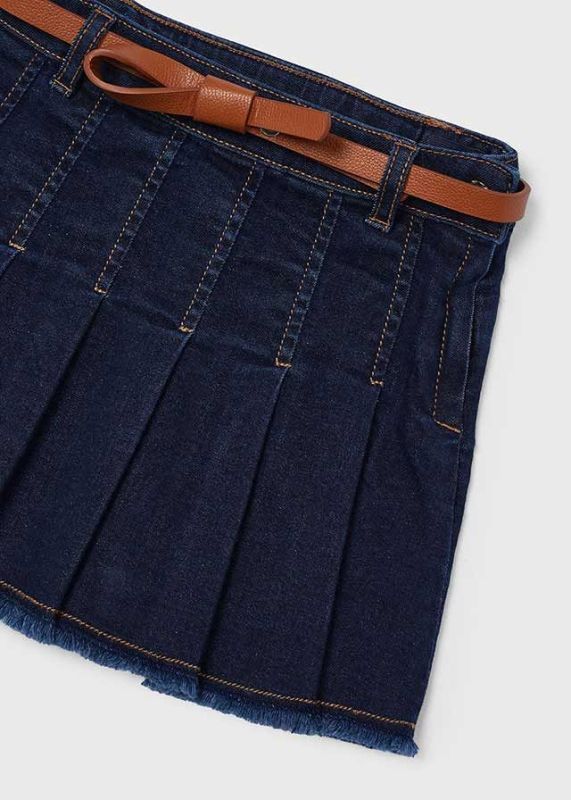 Mayoral Rok Denim blue meisjes (Denim skirt with belt dark - 4906-052) - Victor & Camille Destelbergen