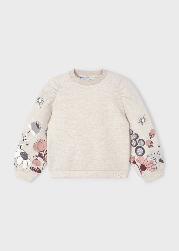 Mayoral Sweater Ecru meisjes (Embroidered pullover Bright Stone - 4403-043) - Victor & Camille Destelbergen