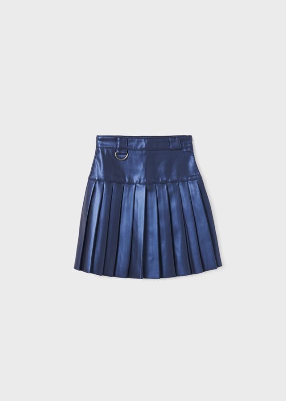 Mayoral Rok Blauw meisjes (Faux leather skirt dark - 7952-086) - Victor & Camille Destelbergen