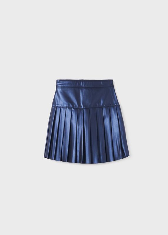 Mayoral Rok Blauw meisjes (Faux leather skirt dark - 7952-086) - Victor & Camille Destelbergen