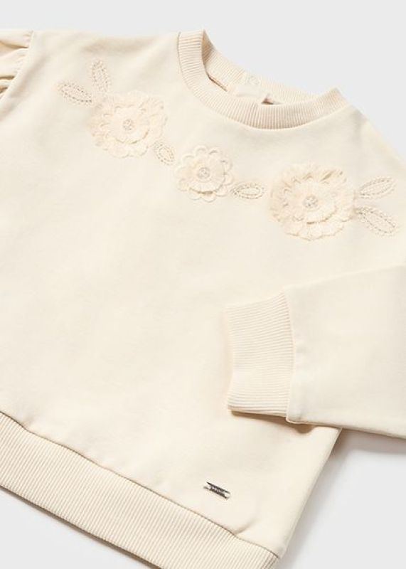 Mayoral Sweater Offwhite baby meisjes (Fleece pullover chickpea - 1432-090) - Victor & Camille Destelbergen