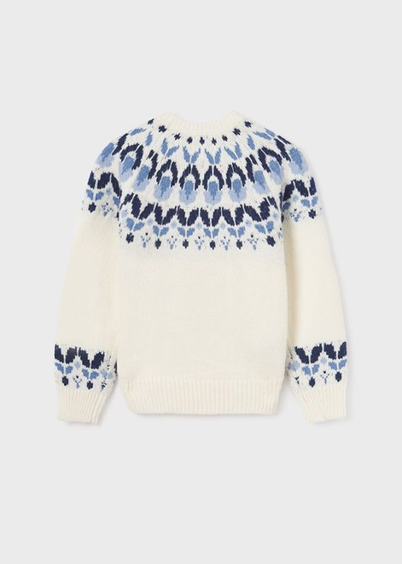 Mayoral Knitwear Blauw meisjes (Jacquard jumper - 7303-048) - Victor & Camille Destelbergen