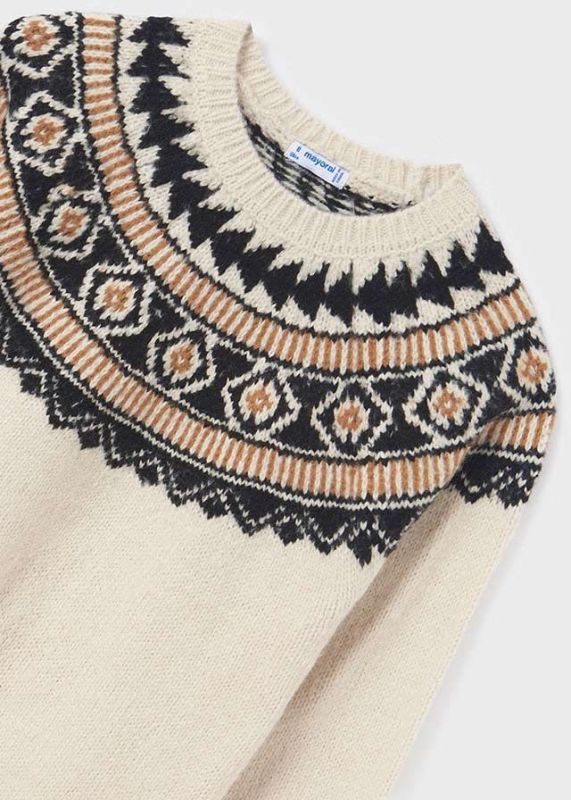 Mayoral Knitwear Ecru meisjes (Jacquard jumper - 7303-047) - Victor & Camille Destelbergen