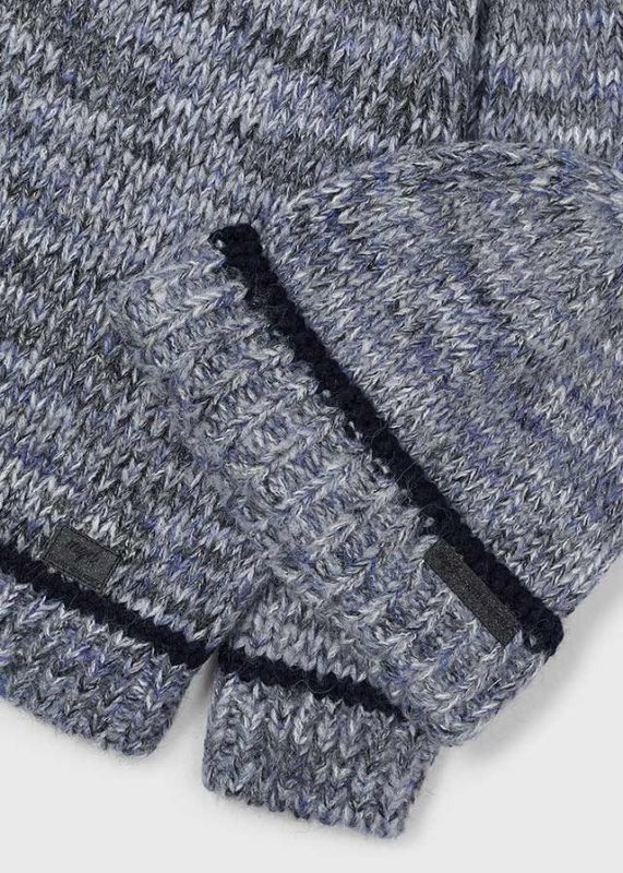 Mayoral Knitwear Grijs jongens (Jersey hat set grey - 4339-056) - Victor & Camille Destelbergen