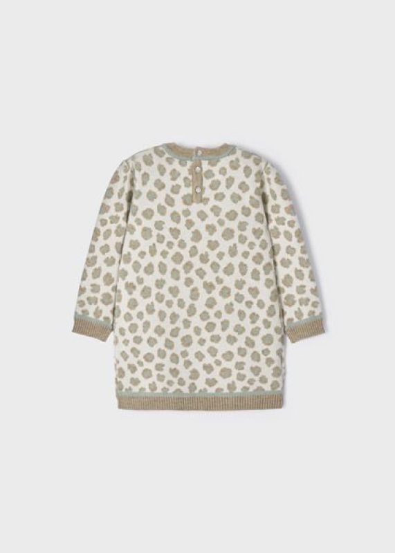 Mayoral Jurk Groen baby meisjes (Knit dress tijgerprint - 2953-016) - Victor & Camille Destelbergen