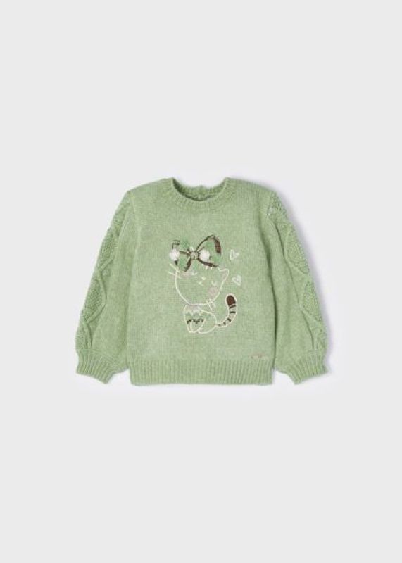 Mayoral Knitwear Groen baby meisjes (Knitwear pull Aloë - 2313-035) - Victor & Camille Destelbergen