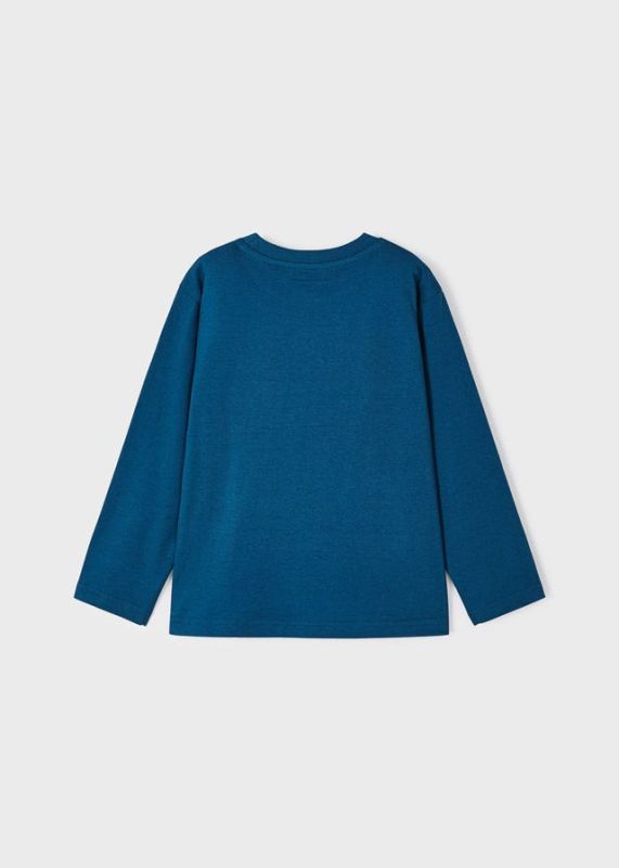 Mayoral T-shirt l/s Blauw jongens (L/s t-shirt polar bear atlantic - 4036-038) - Victor & Camille Destelbergen