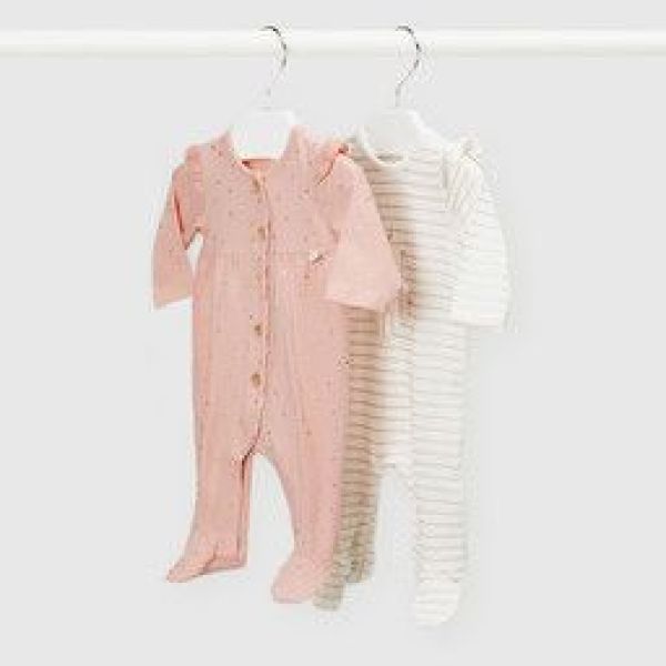 Mayoral Romper Roze baby meisjes (Onesie set v 2 Nude/gouden hartj - 1610-053) - Victor & Camille Destelbergen