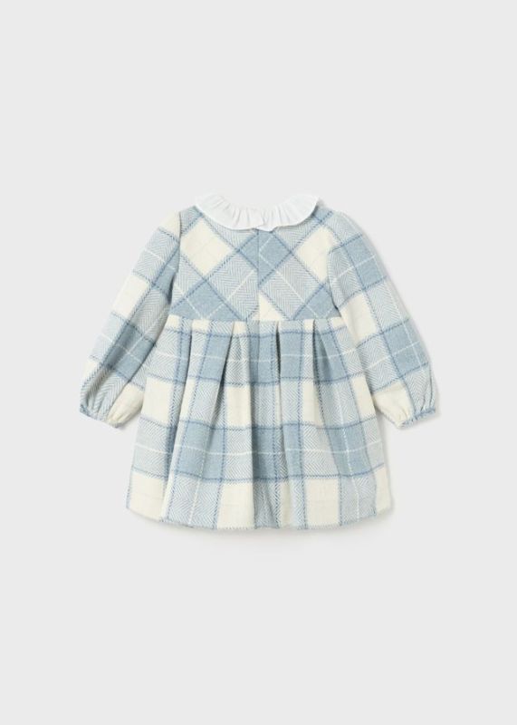 Mayoral Jurk Blauw baby meisjes (Plaid dress bluebell - 2977-065) - Victor & Camille Destelbergen