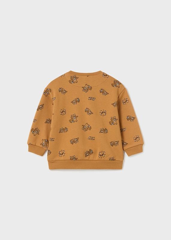 Mayoral Sweater Bruin baby jongens (Printed pulover super M peanut - 2431-077) - Victor & Camille Destelbergen