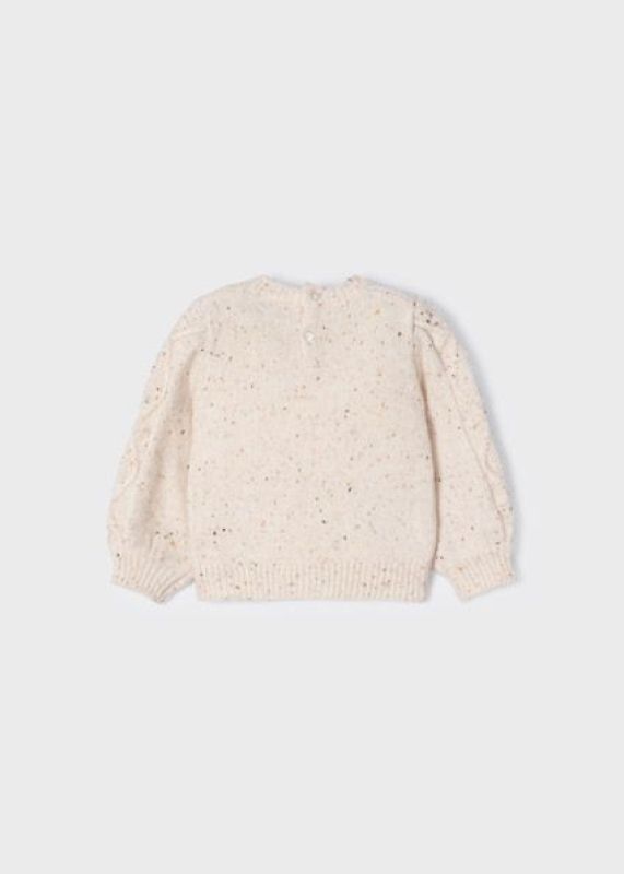 Mayoral Knitwear Beige baby meisjes (Pull knitwear broderie beige - 2313-034) - Victor & Camille Destelbergen