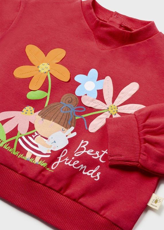 Mayoral Sweater Rood baby meisjes (Pullover best friends watermelon - 1406-019) - Victor & Camille Destelbergen